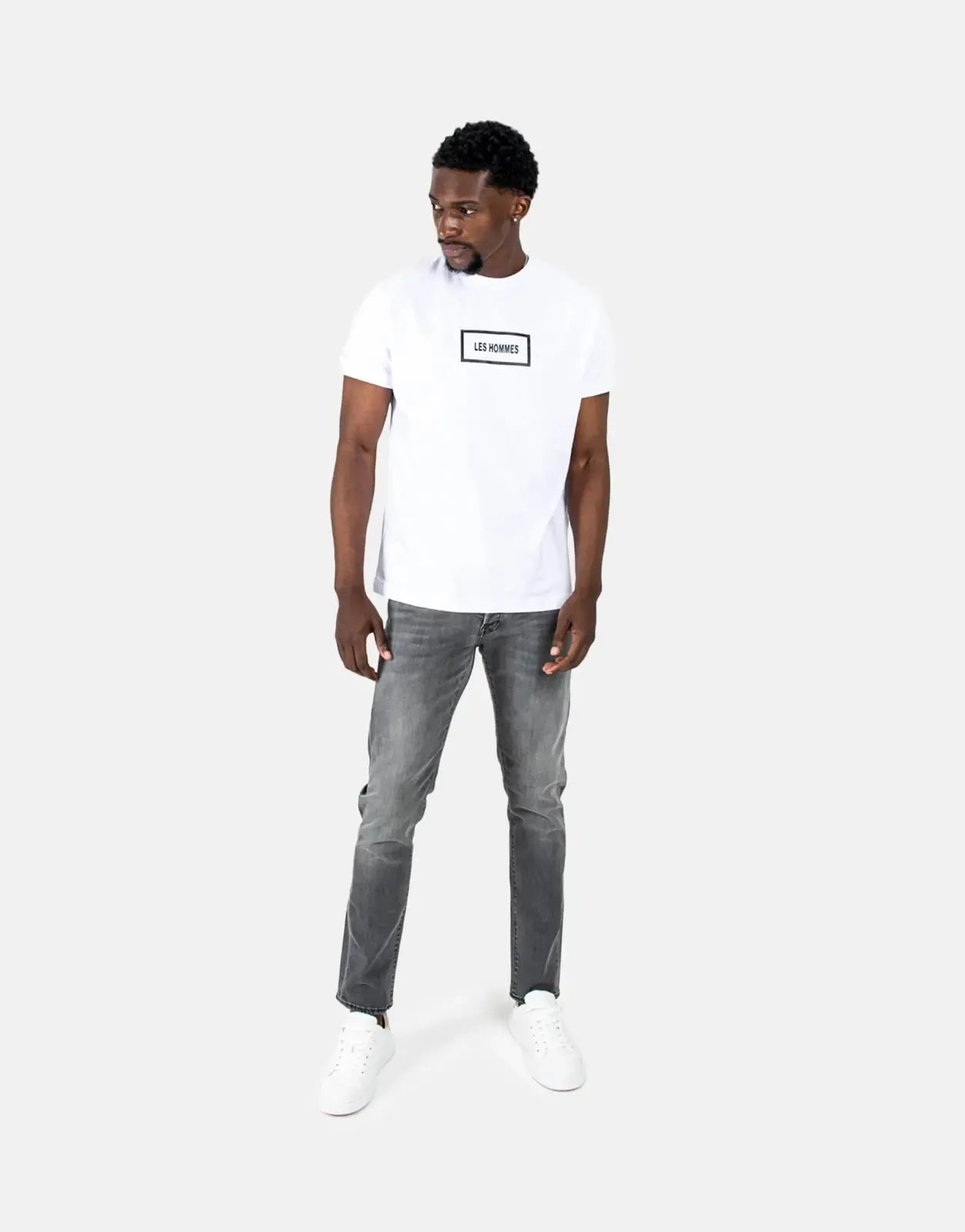 Les Hommes Grey Wash Slim Jeans Les Hommes