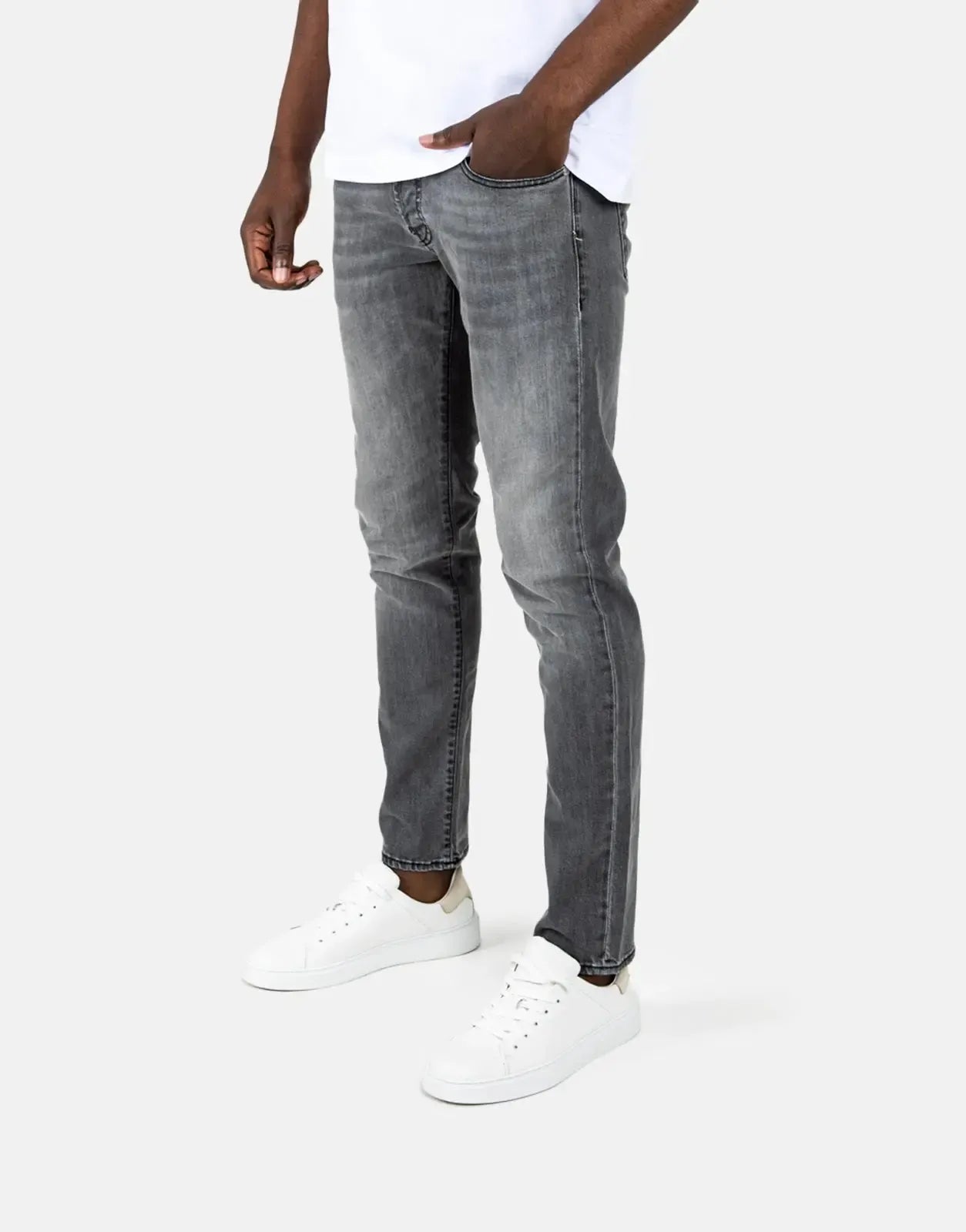 Les Hommes Grey Wash Slim Jeans Les Hommes