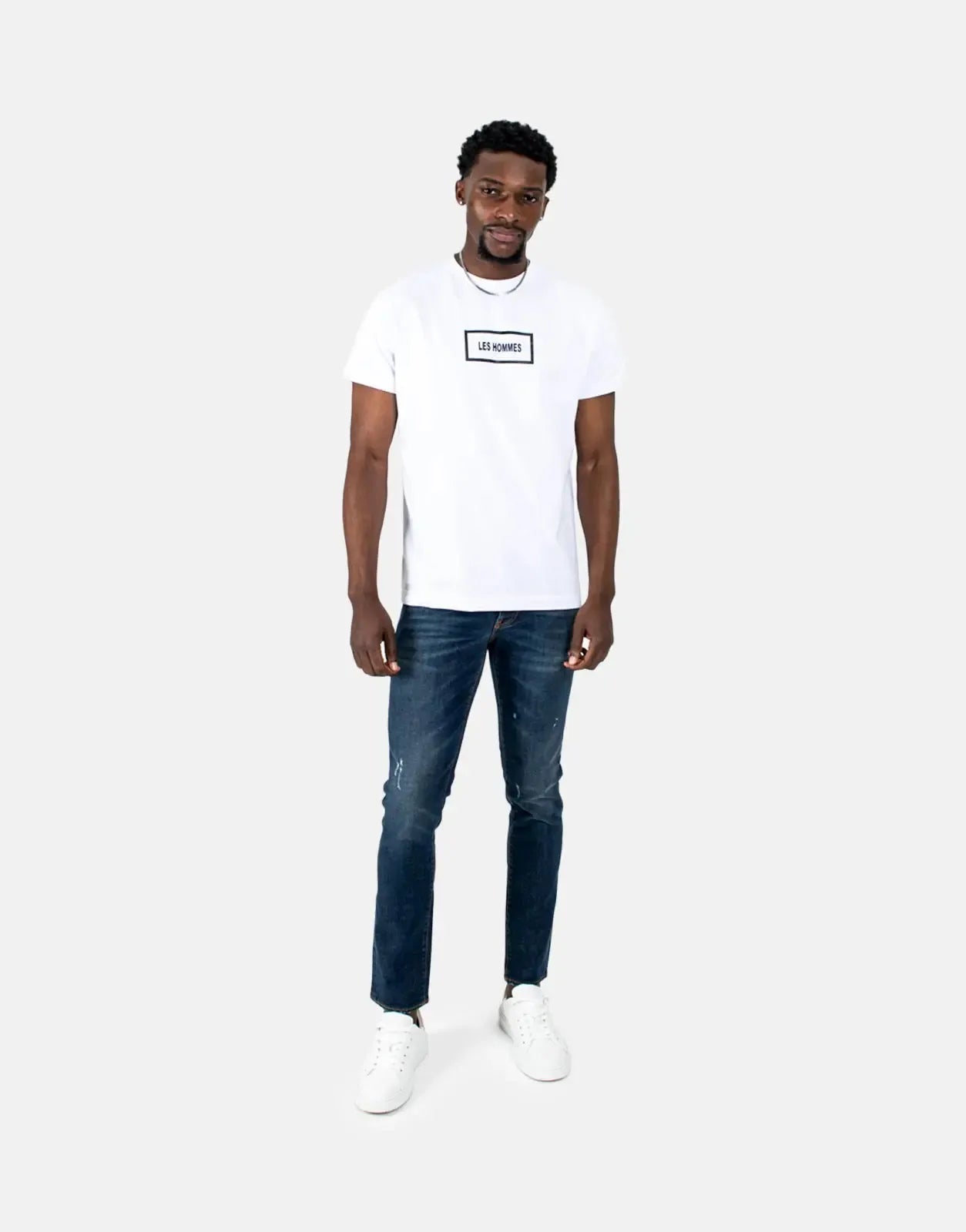 Les Hommes Mid Blue Wash Slim Jeans Les Hommes