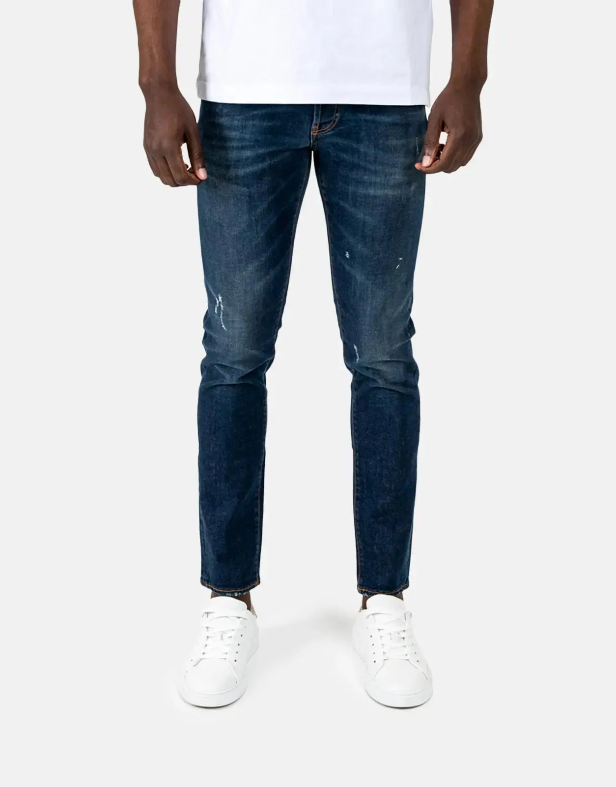 Les Hommes Mid Blue Wash Slim Jeans Les Hommes