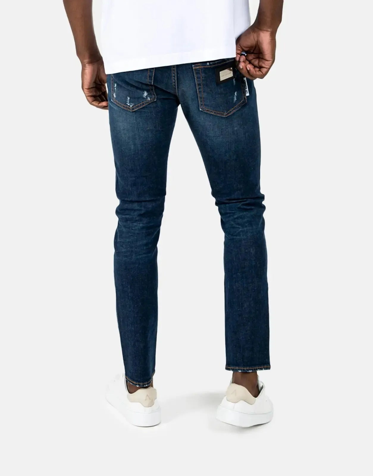 Les Hommes Mid Blue Wash Slim Jeans Les Hommes