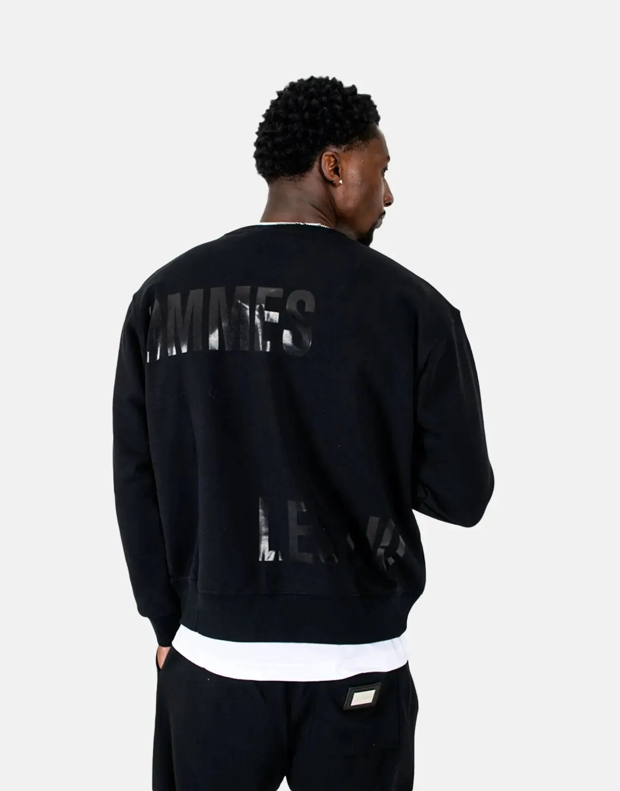 Les Hommes Multi Font Black Sweatshirt Les Hommes