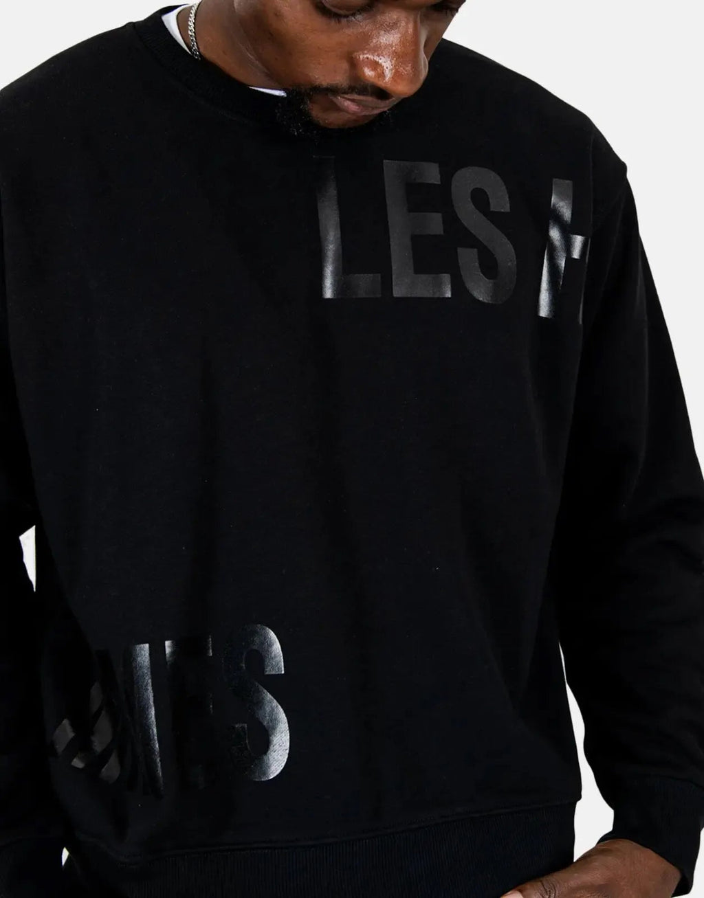 Les Hommes Multi Font Black Sweatshirt Les Hommes