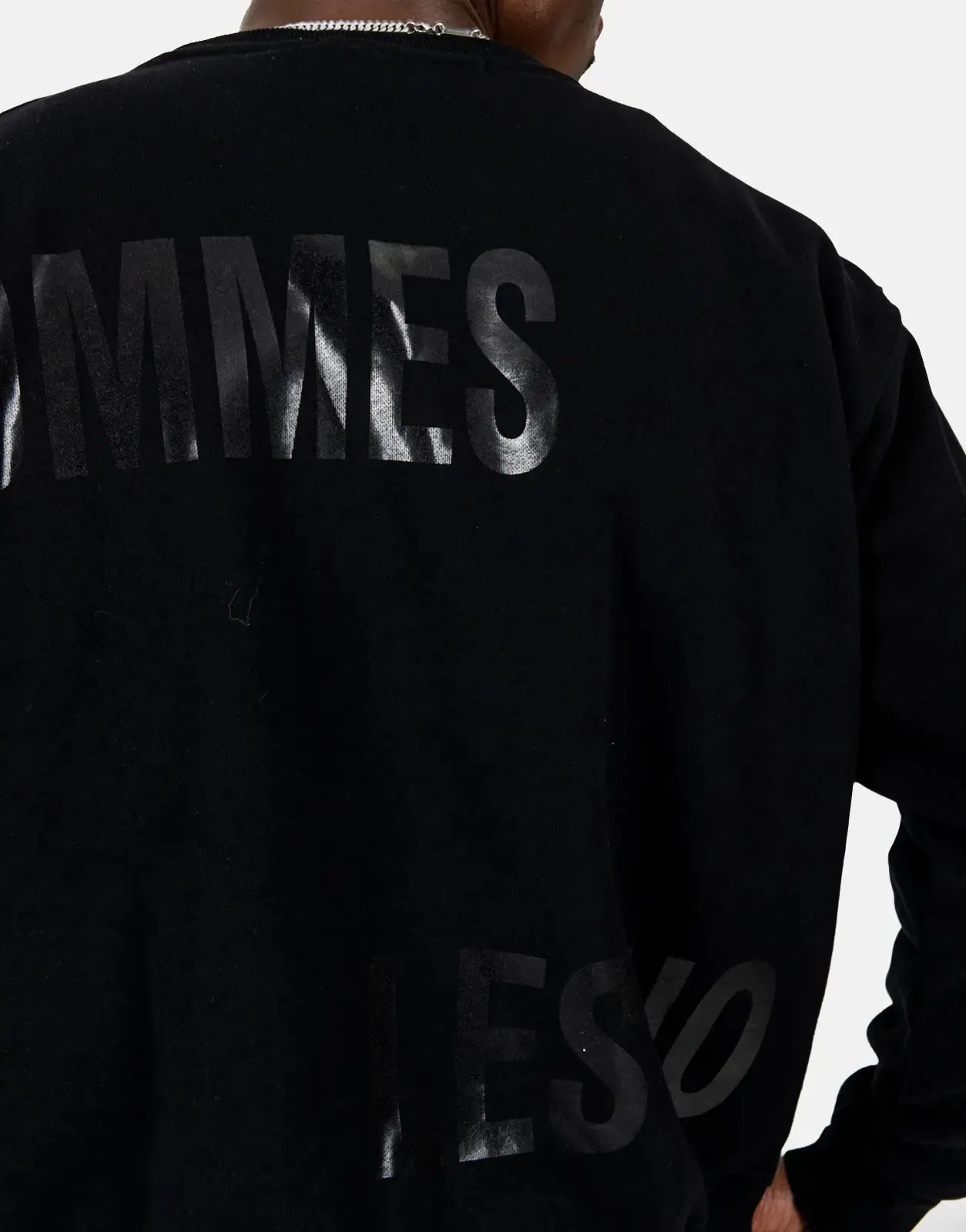 Les Hommes Multi Font Black Sweatshirt Les Hommes