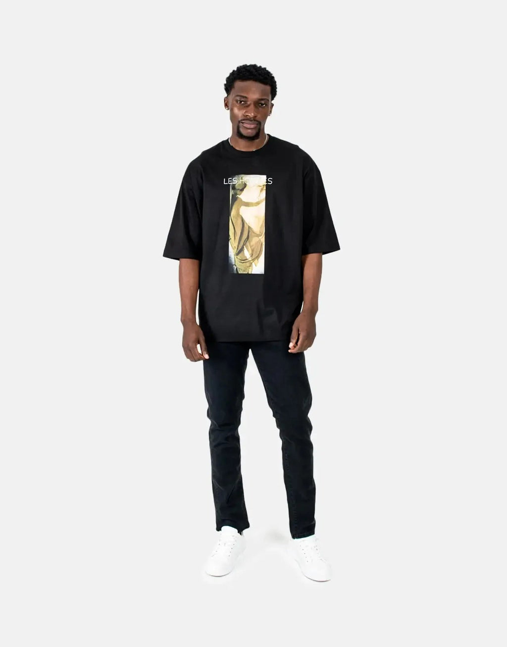 Les Hommes Shadow Graphic Black T-Shirt Les Hommes