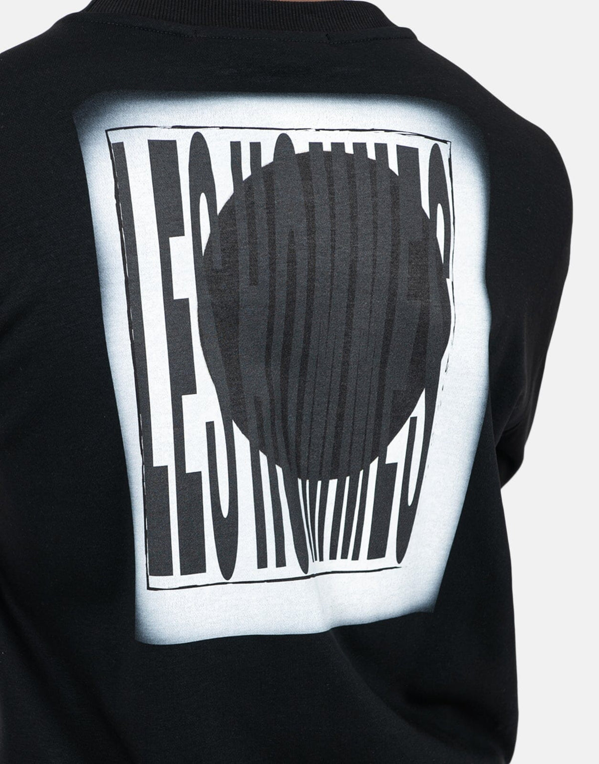 Les Hommes Back Font Black Sweatshirt - Les Hommes