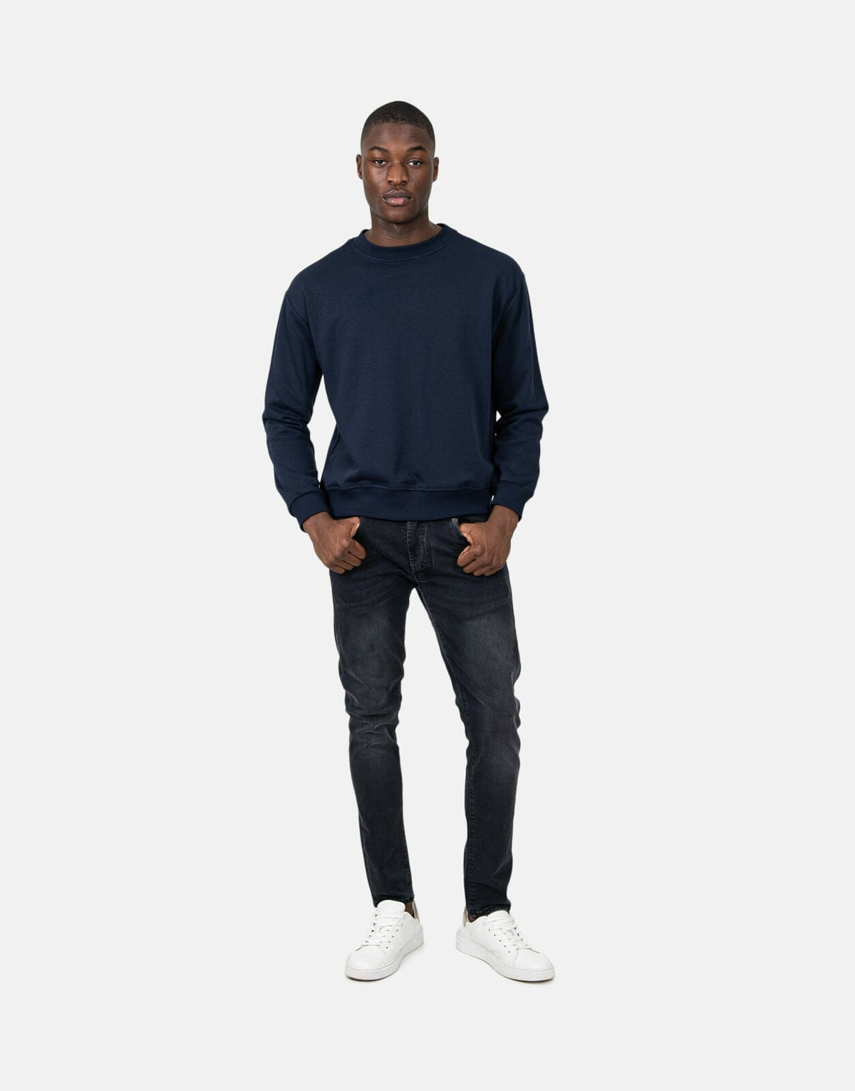 Les Hommes Back Font Blue Sweatshirt - Les Hommes