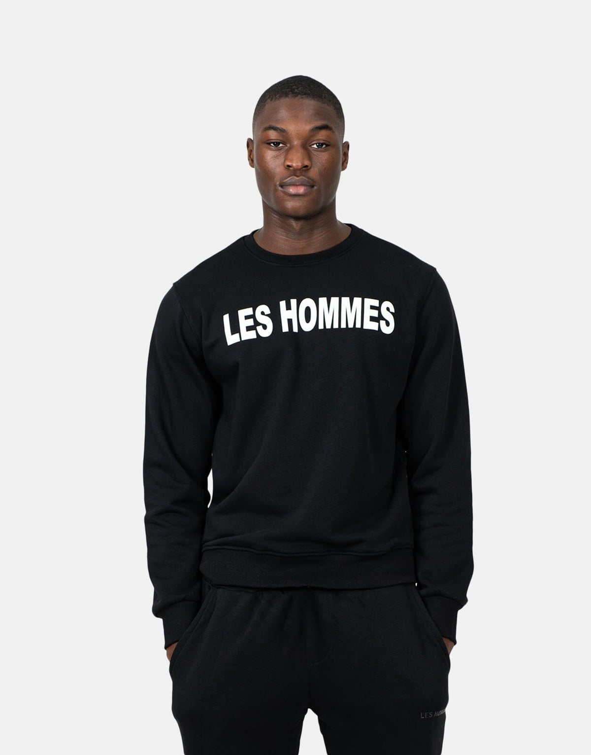 Les Hommes Font Black Sweatshirt - Les Hommes