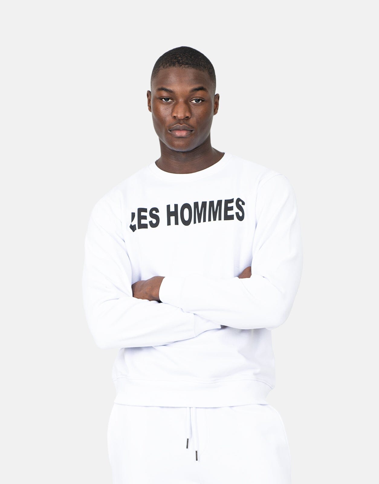 Les Hommes Font White Sweatshirt - Les Hommes