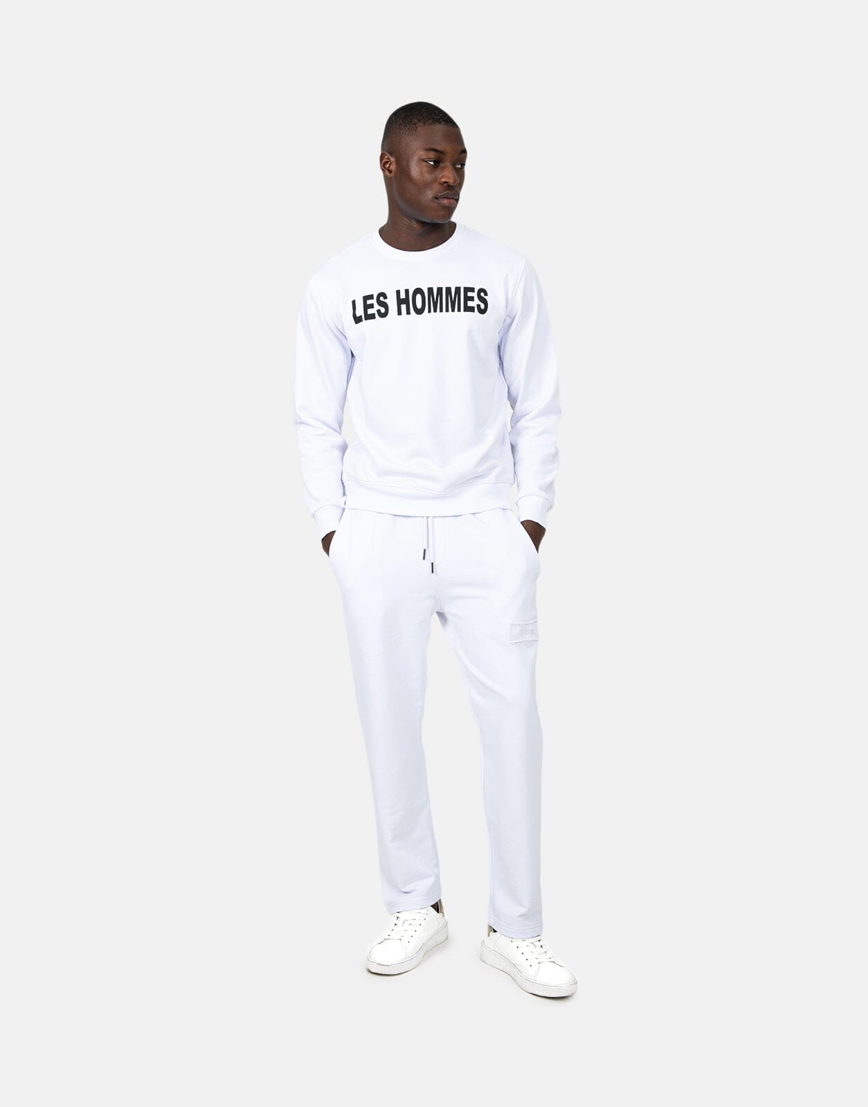 Les Hommes Font White Sweatshirt - Les Hommes