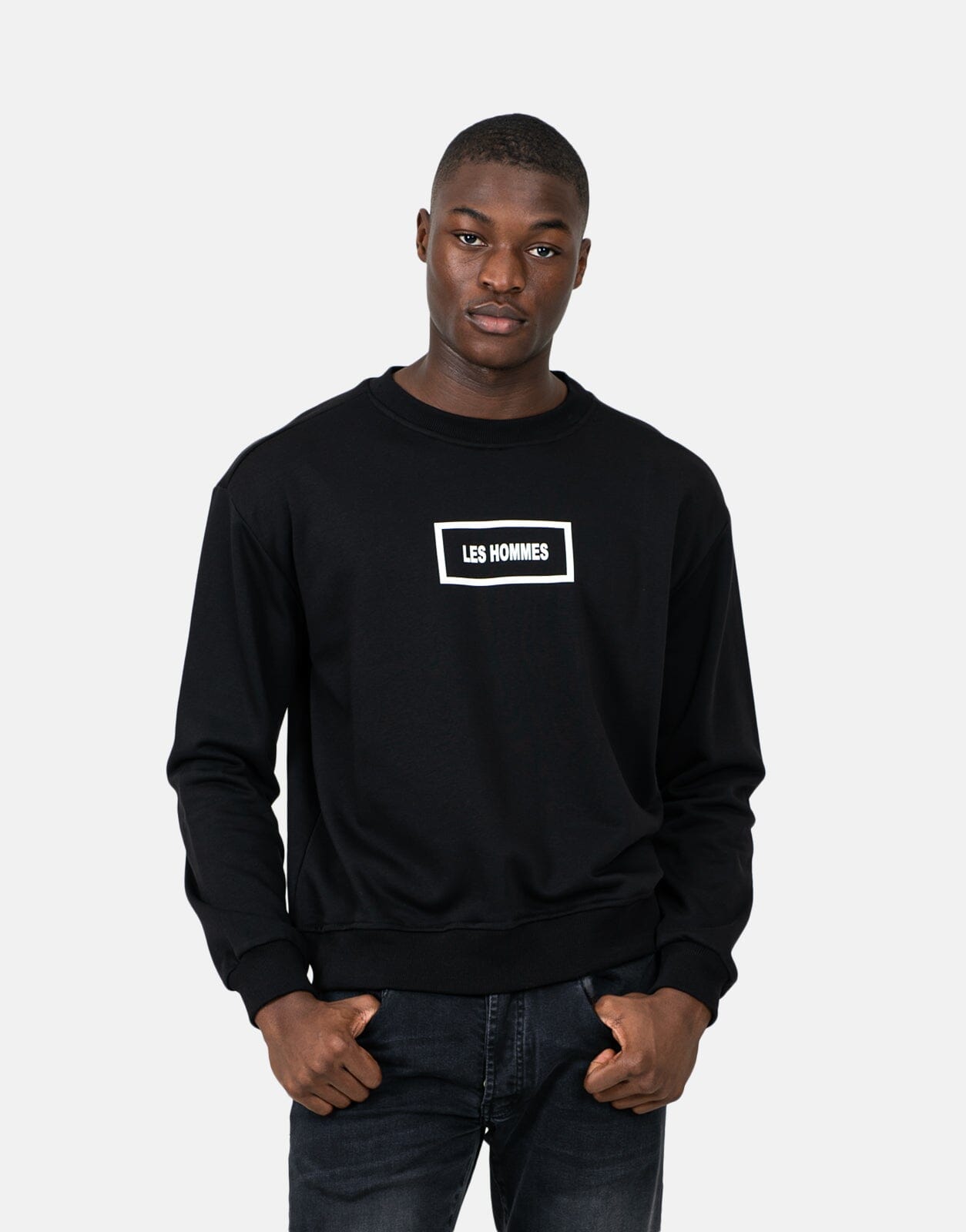 Les Hommes Logo Black Sweatshirt - Les Hommes