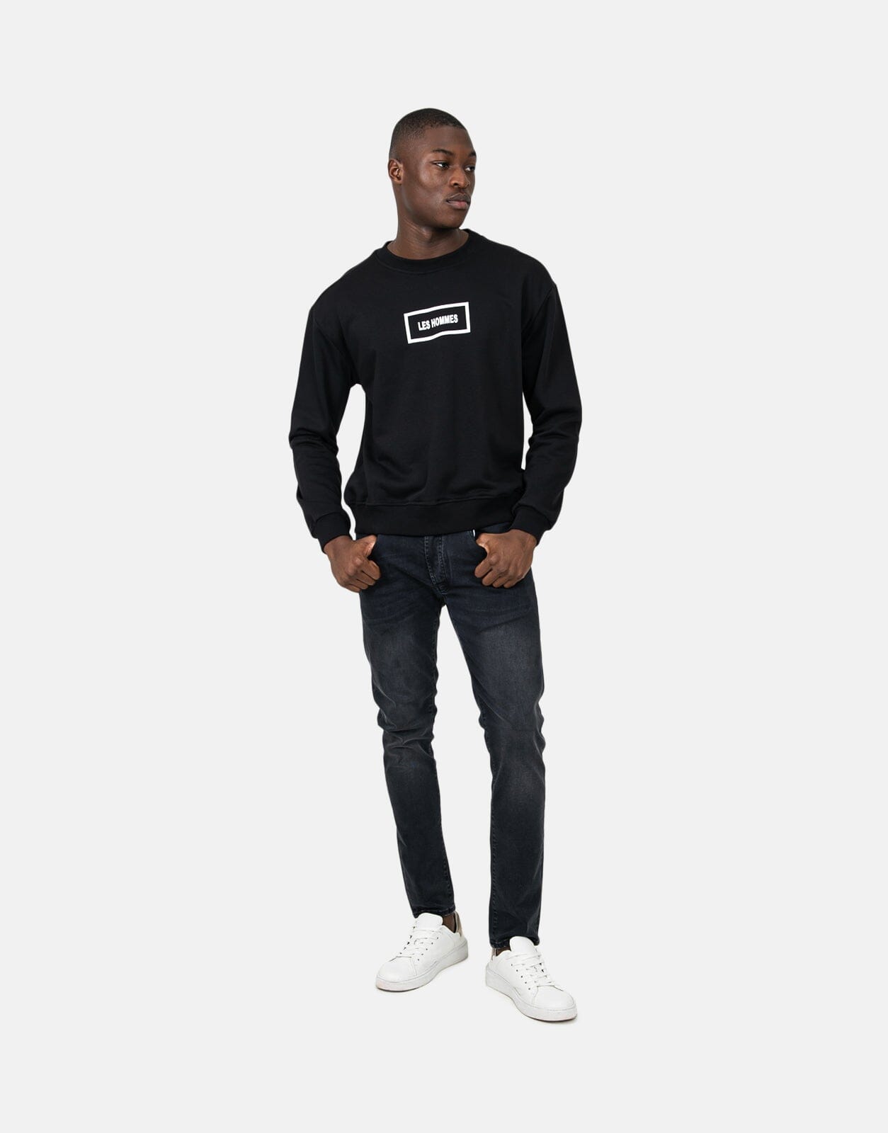 Les Hommes Logo Black Sweatshirt - Les Hommes