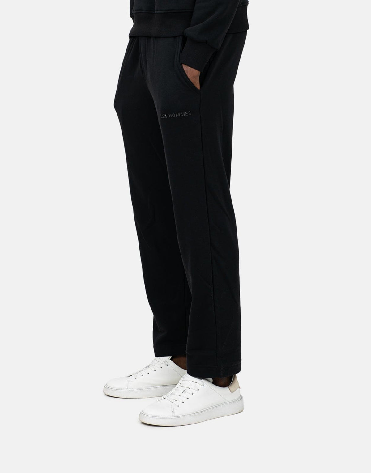 Les Hommes Logo Jogger Black Sweatpants - Les Hommes