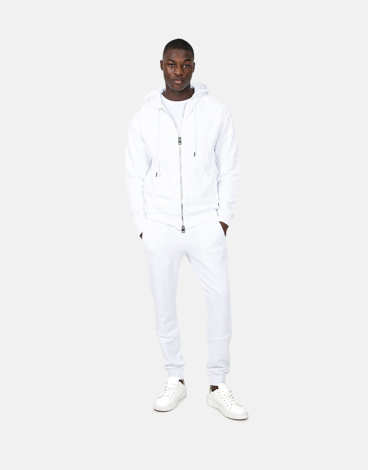 Les Hommes Zip White Sweatshirt - Les Hommes