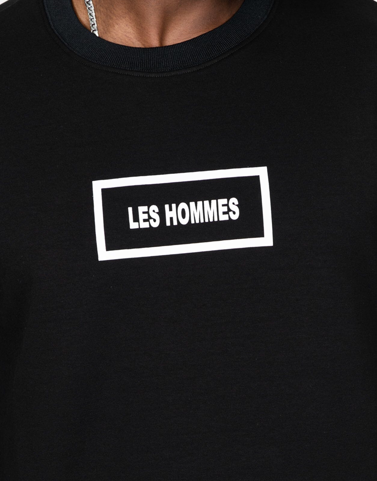 Les Hommes Box Print Black Sweatshirt - Les Hommes