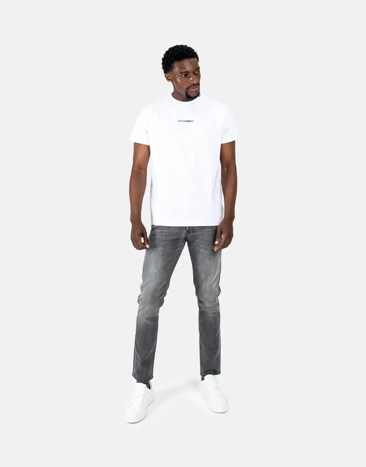 Les Hommes Centre Print White T-Shirt Les Hommes