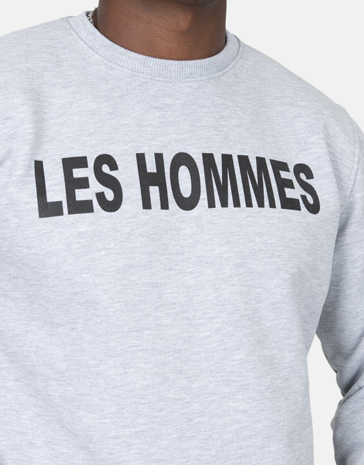 Les Hommes Chest Font Grey Sweatshirt - Les Hommes