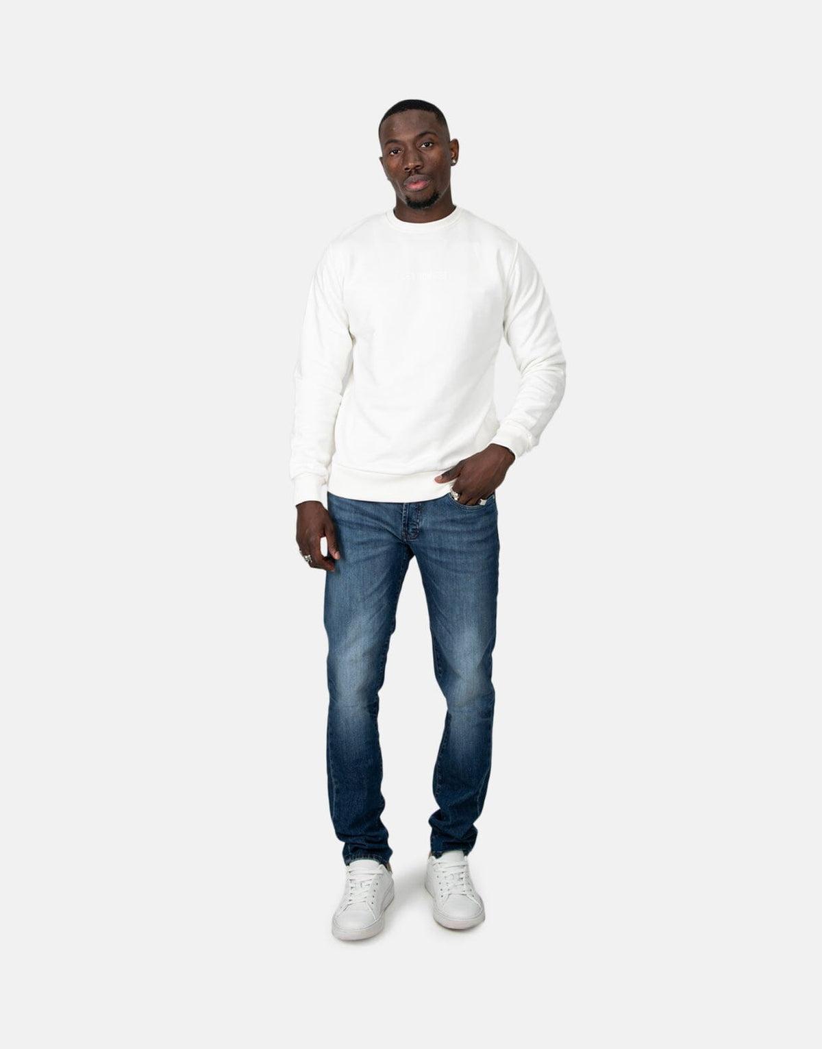 Les Hommes Flower White Sweatshirt - Les Hommes