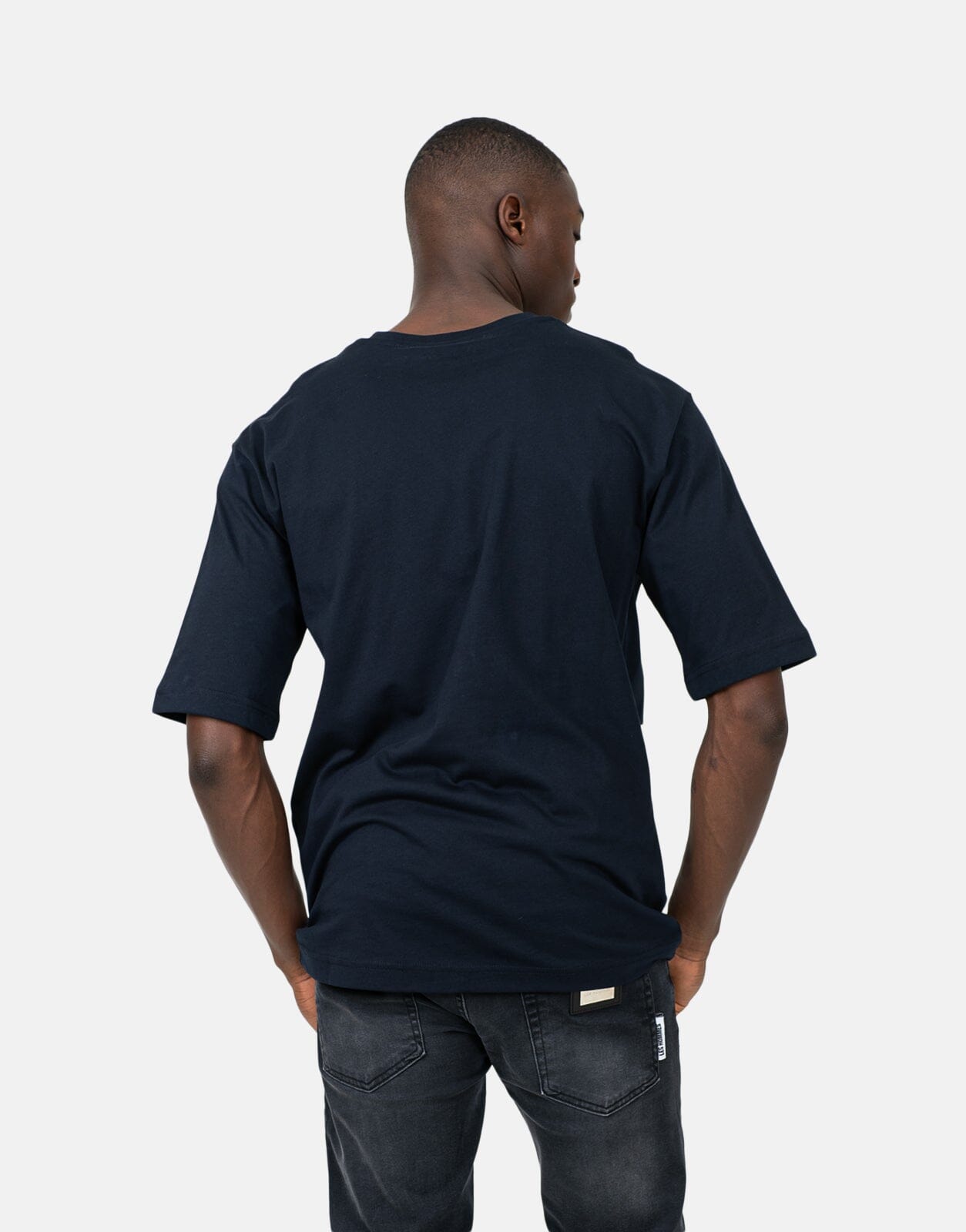Les Hommes Marco Logo Blue T-Shirt - Les Hommes