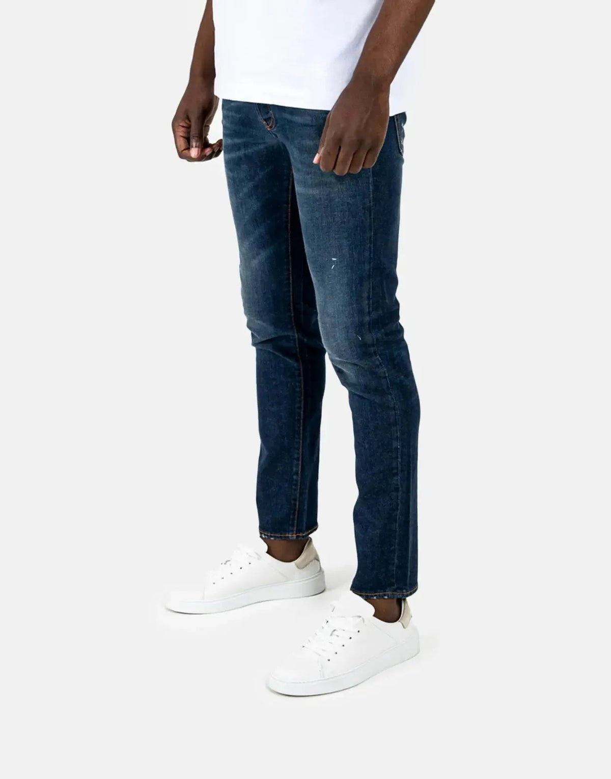 Les Hommes Mid Blue Wash Slim Jeans Les Hommes