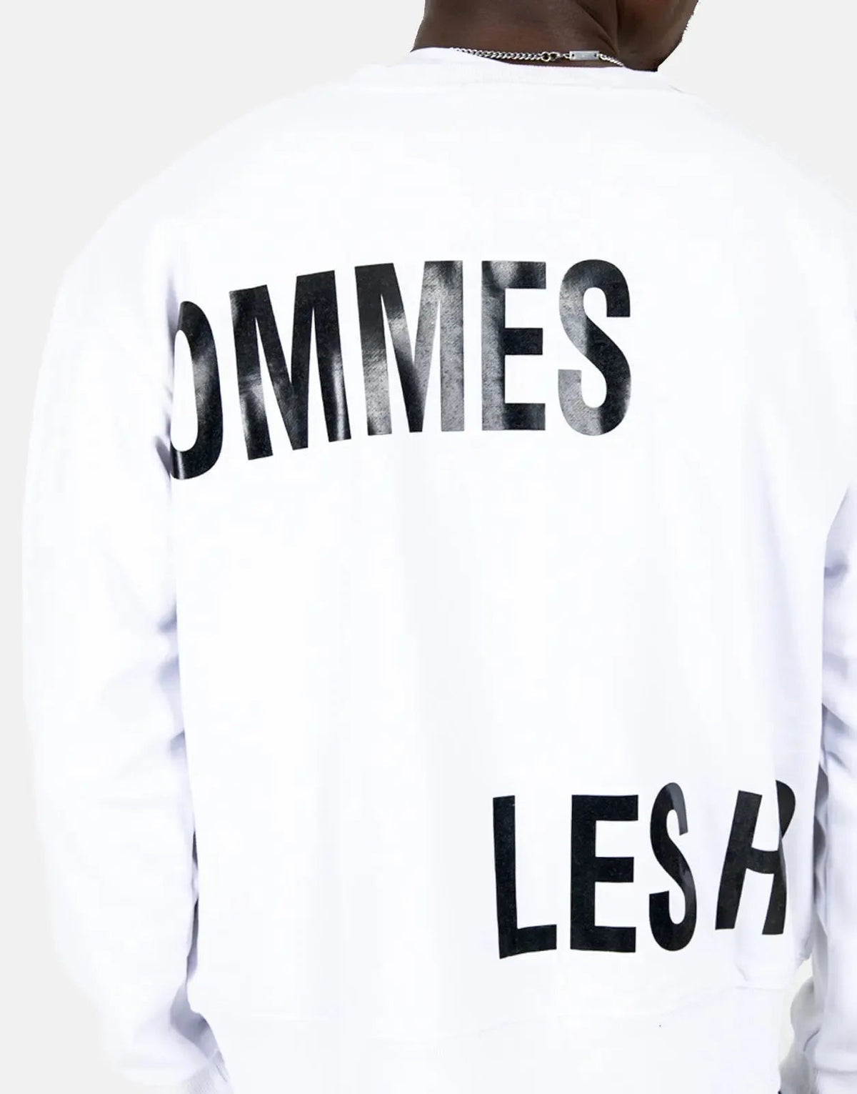 Les Hommes Multi Font White Sweatshirt Les Hommes