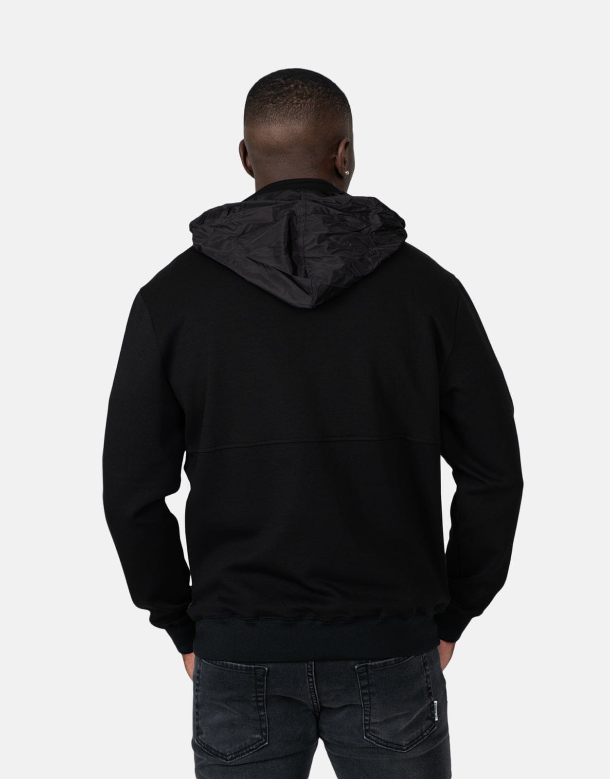 Les Hommes Nylon Black Sweatshirt - Les Hommes