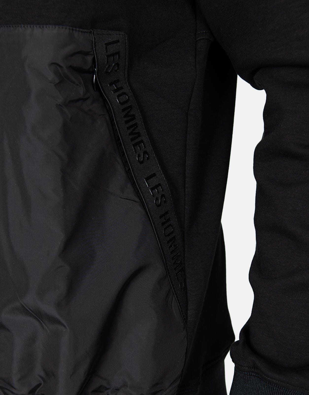 Les Hommes Nylon Black Sweatshirt - Les Hommes
