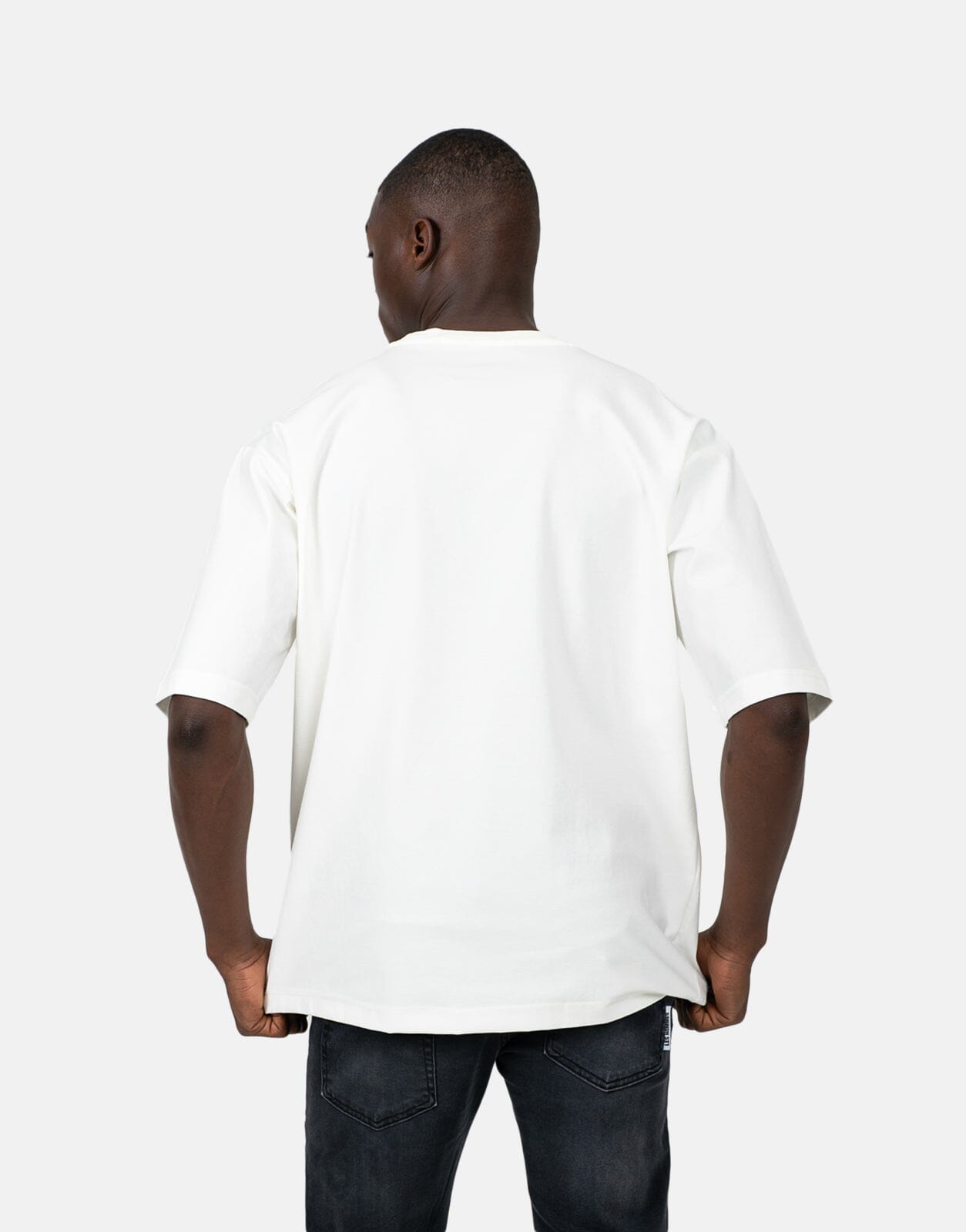 Les Hommes Over Rubber Print White T-Shirt - Les Hommes