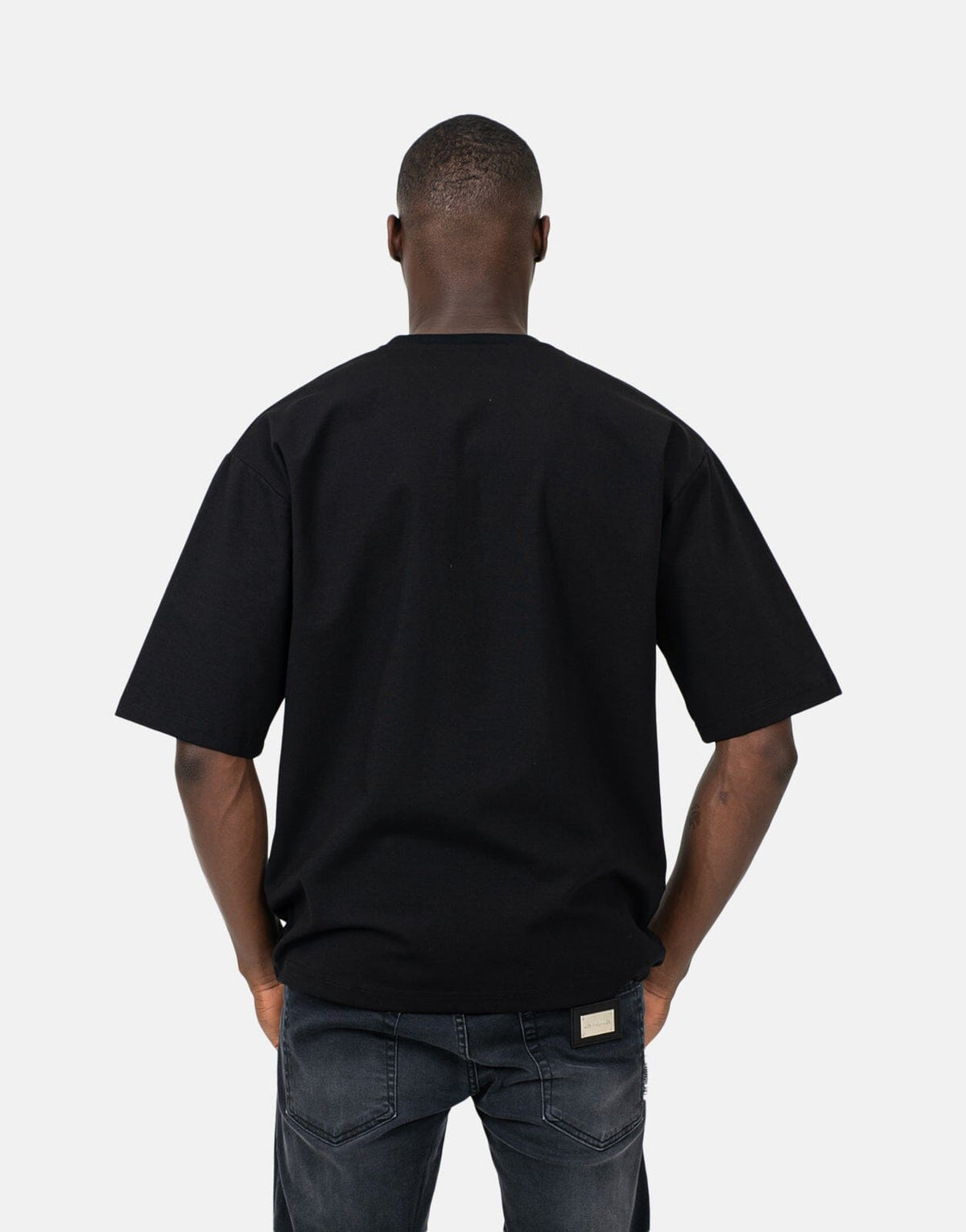 Les Hommes Over Vinyl Black T-Shirt - Les Hommes