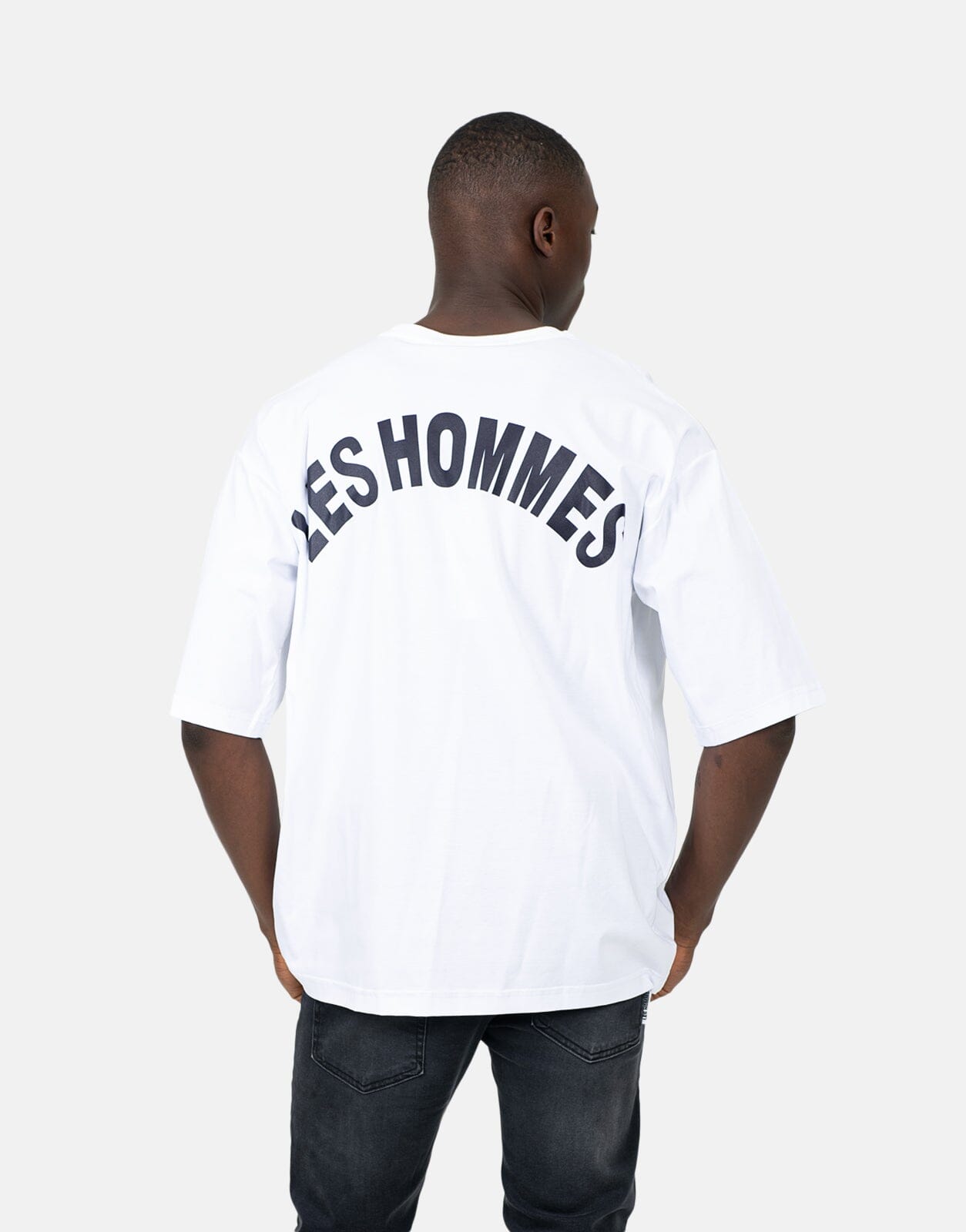Les Hommes Overlogo Black T-Shirt - Les Hommes