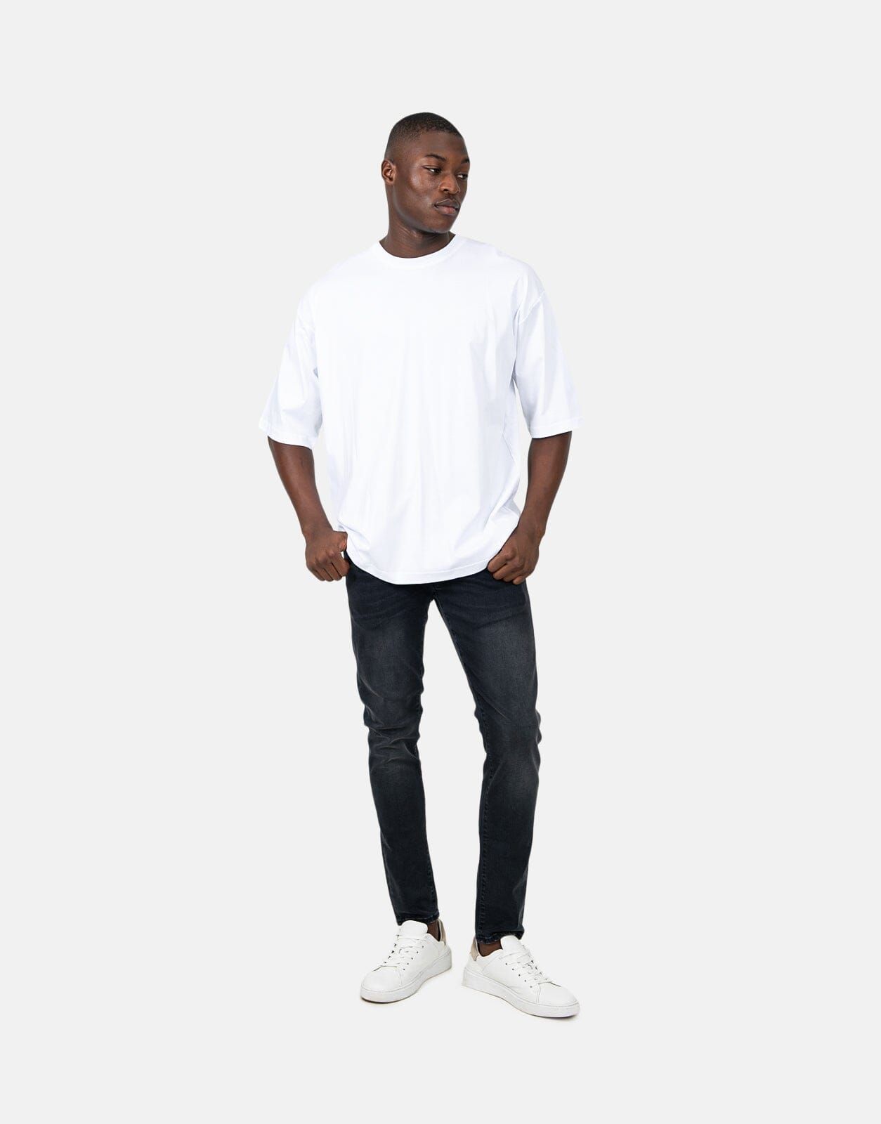 Les Hommes Overlogo Black T-Shirt - Les Hommes