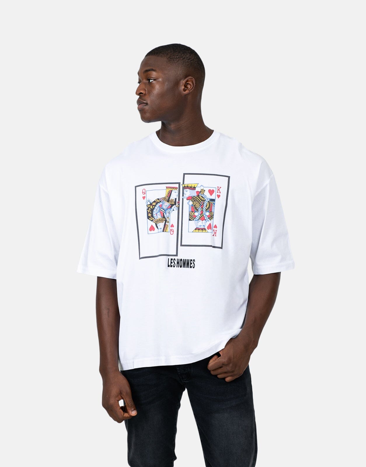 Les Hommes Queen King White T-Shirt - Les Hommes