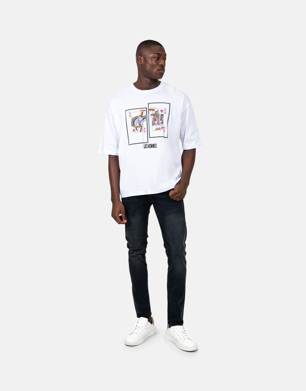 Les Hommes Queen King White T-Shirt - Les Hommes