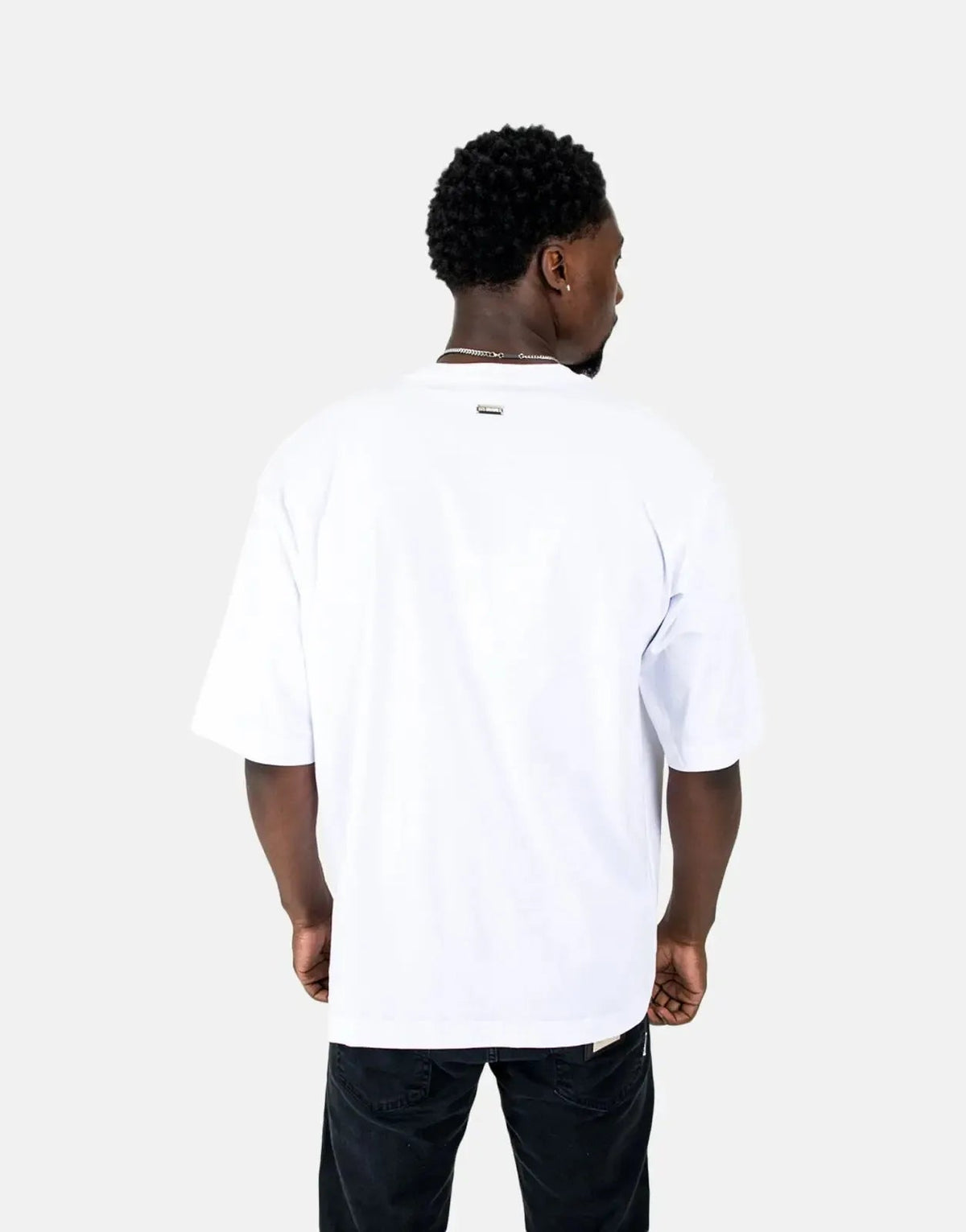 Les Hommes Shadow Graphic White T-Shirt Les Hommes