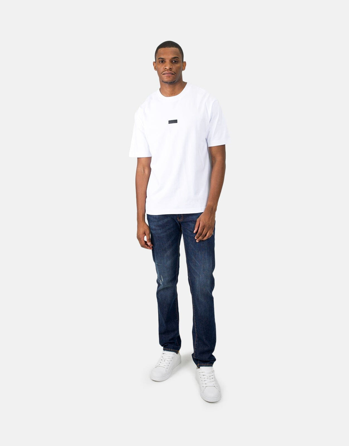 Les Hommes Black Label Back Pierce White T-Shirt - Les Hommes