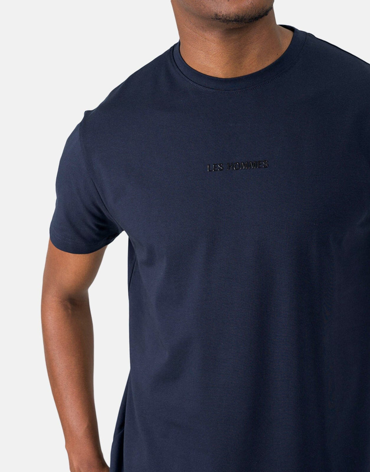 Les Hommes Centre Print Navy T-Shirt - Les Hommes