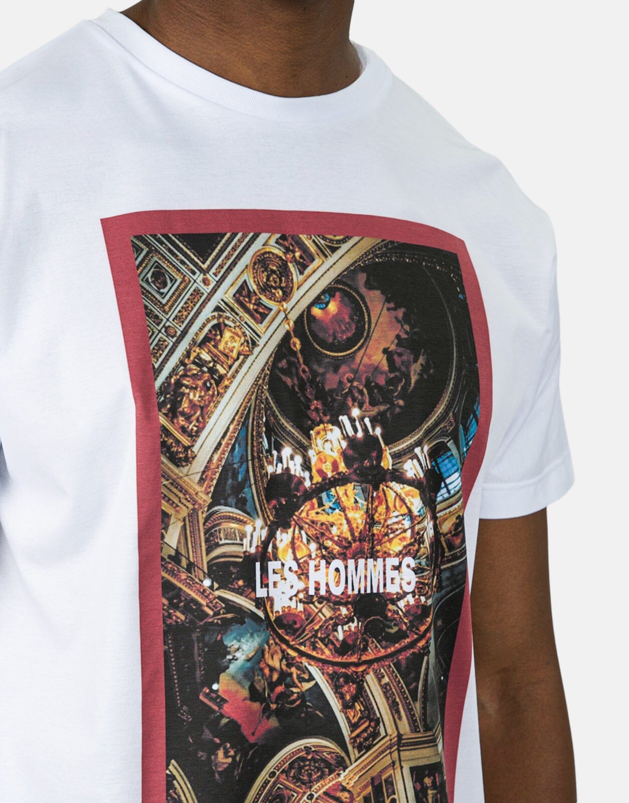 Les Hommes Digital Print Ceiling White T-Shirt - Les Hommes