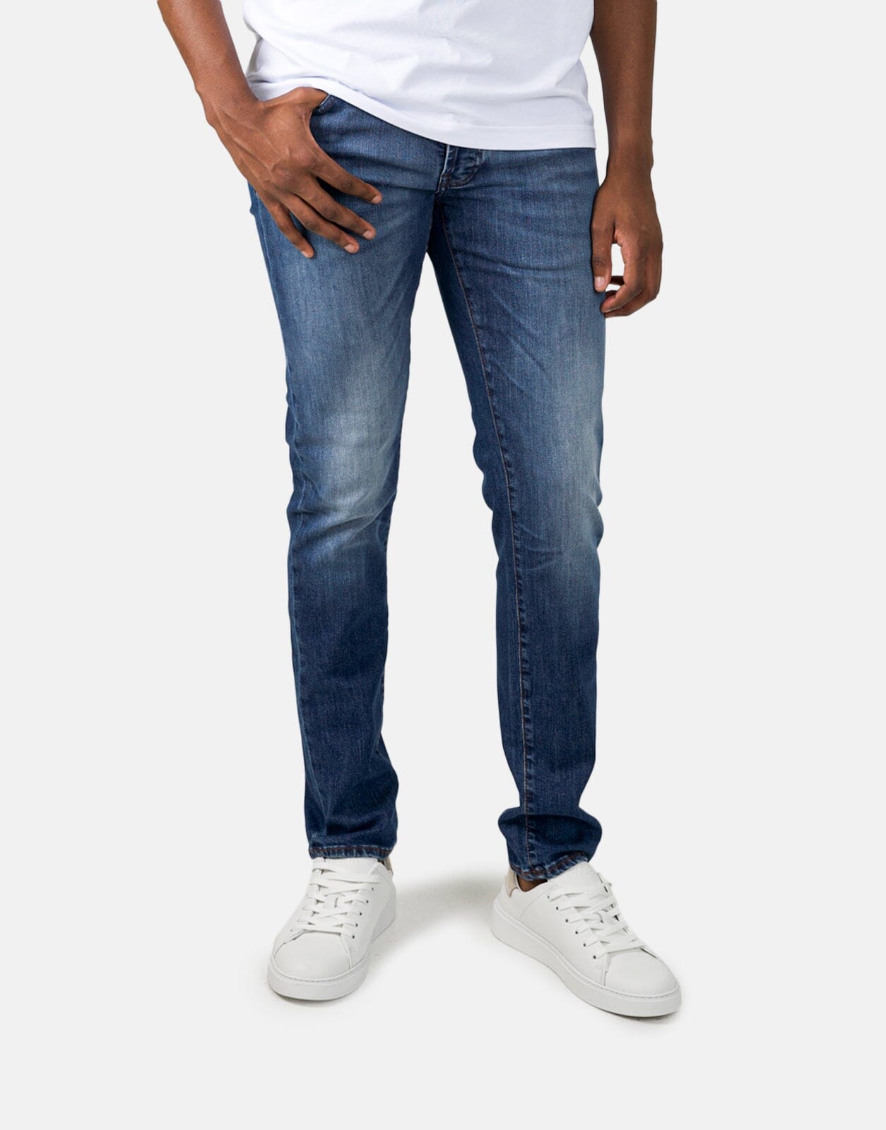 Les Hommes Mid Wash Jeans - Les Hommes
