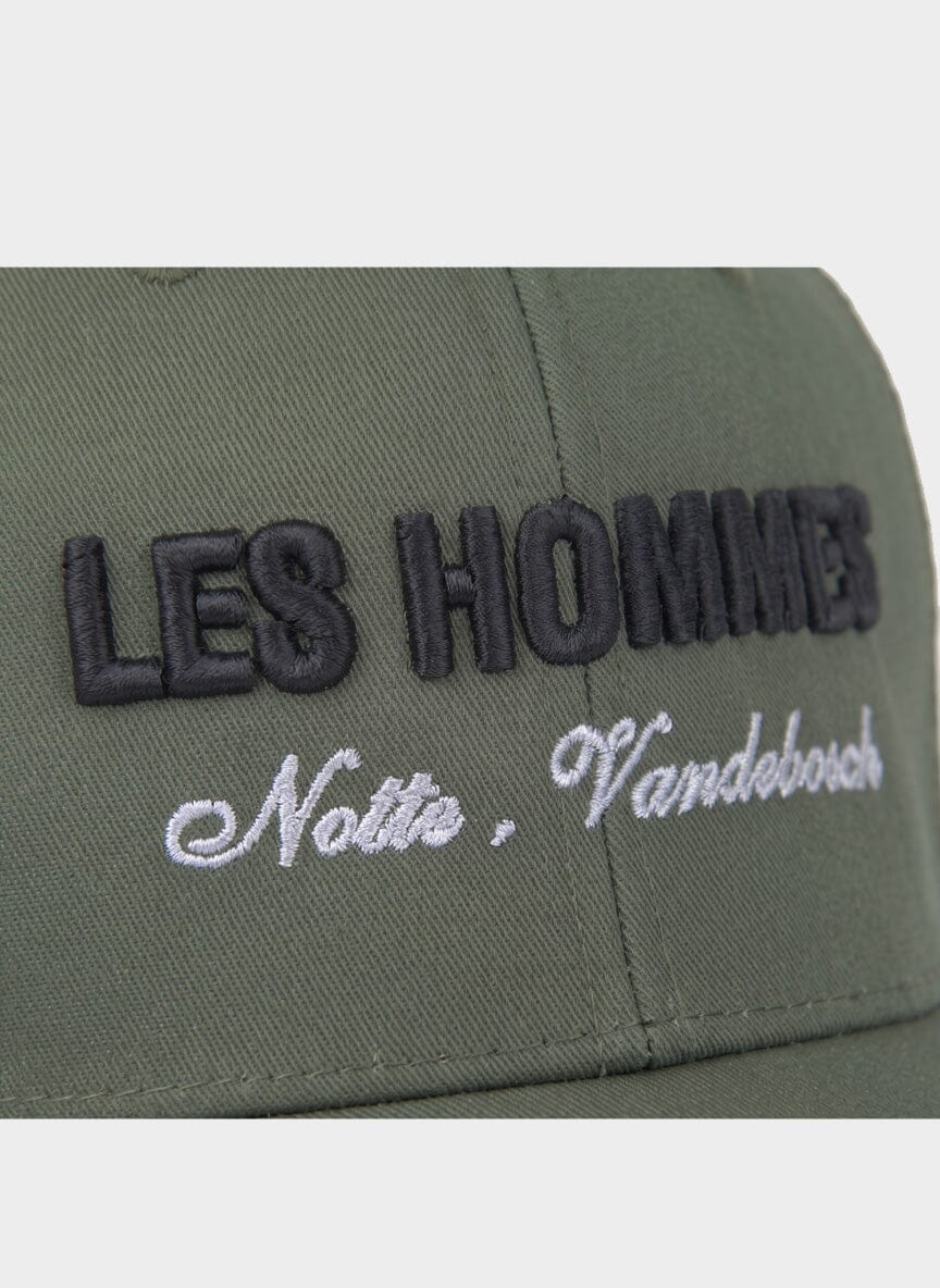 Les Hommes Green Trucker Caps
