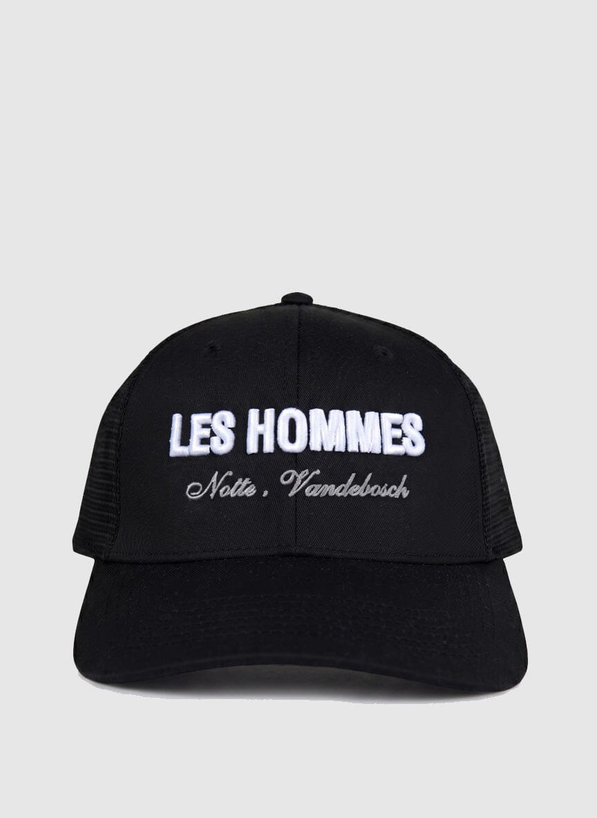 Les Hommes Black Trucker Caps