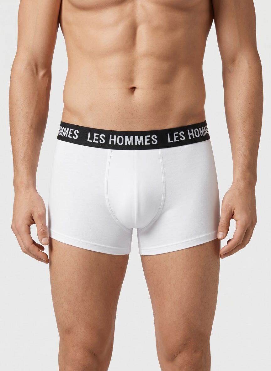 Les Hommes 2 Pack White Trunk Underwear