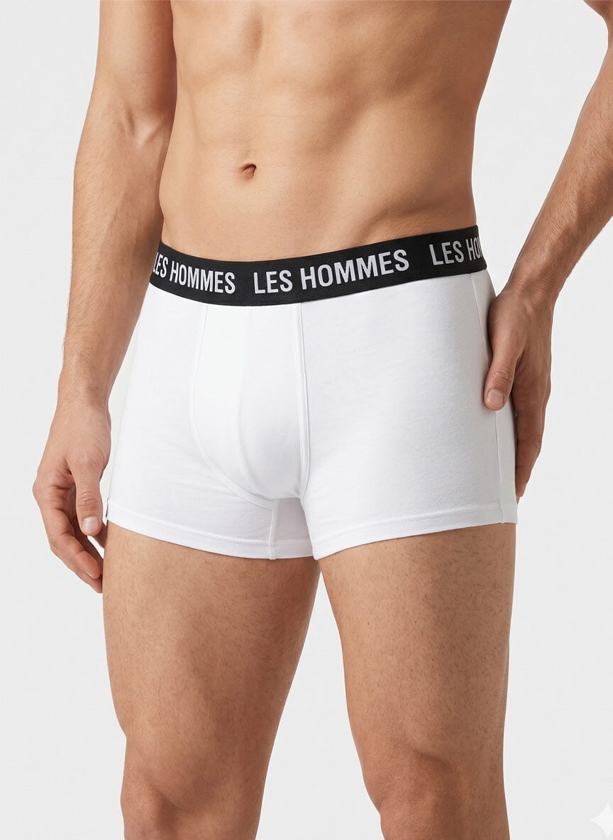 Les Hommes 2 Pack White Trunk Underwear